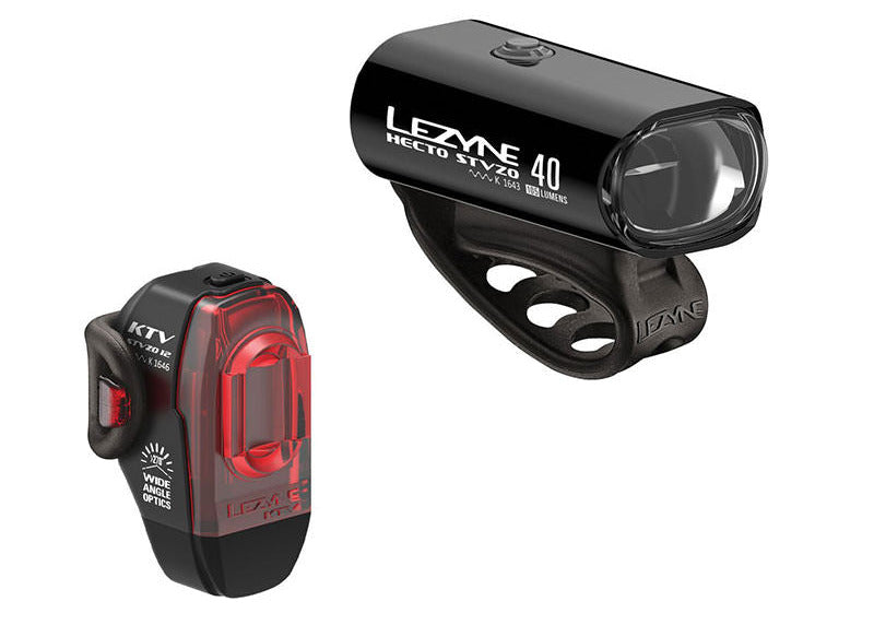 Lezyne Beleuchtungsset Hecto Drive 40 / Schwarz / StVZO