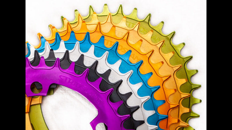 Stridsland 110 BCD Narrow Wide Chain Ring - blue; 40/42t