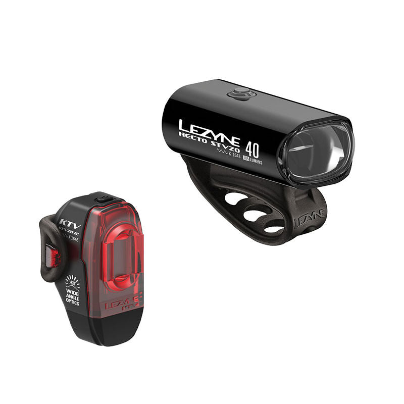 Lezyne Beleuchtungsset Hecto Drive 40 / Schwarz / StVZO