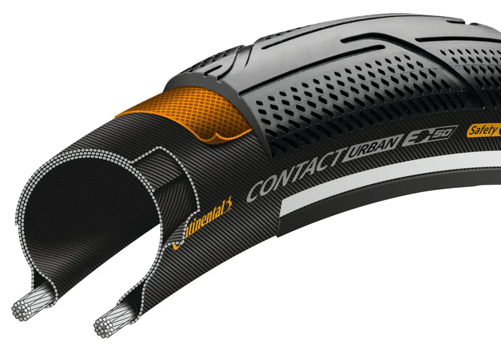 Tire Continental Contact Urban clincher - Black reflective