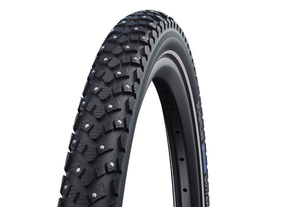 Spike tires Schwalbe Marathon Winter - black with reflective stripes 20" (42-406)