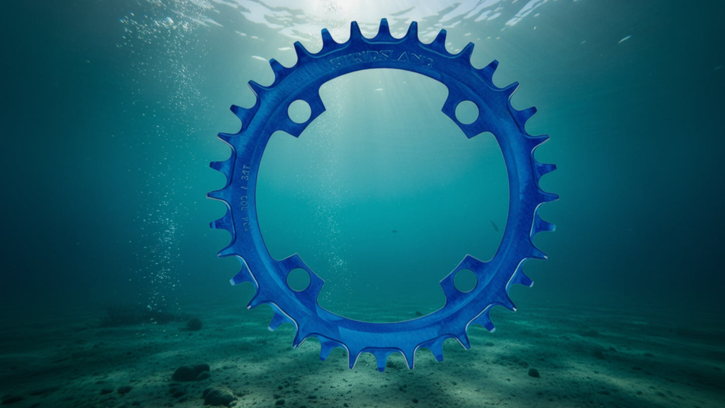 Stridsland 110 BCD Narrow Wide Chain Ring - blue; 40/42t